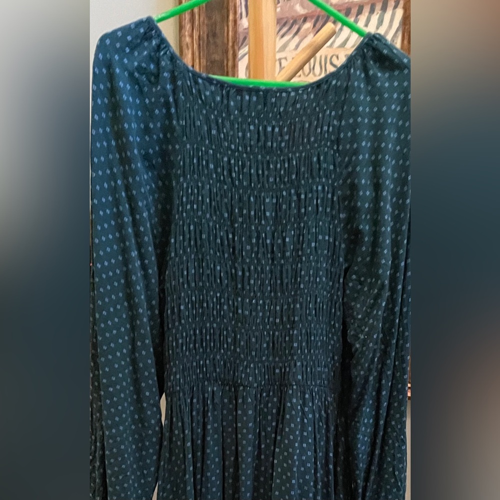 Ava & Viv Blue Long Sleeve Sundress